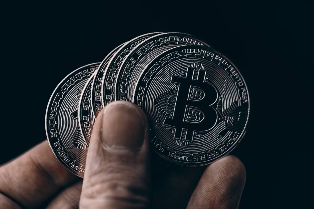 Black Bitcoin Coins Free Photo