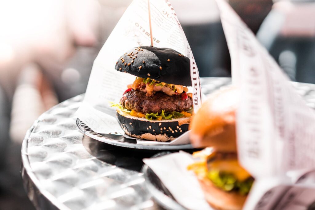 Black Color Burger Free Photo