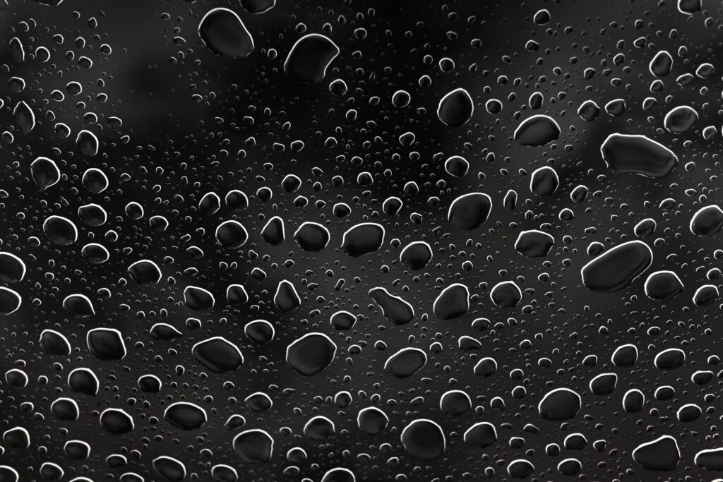 Black Drops on Black Glass Free Photo