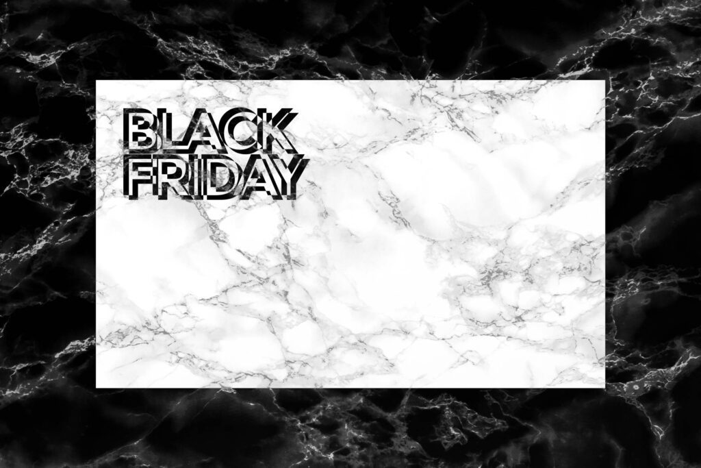 Black Friday Marble Card Mockup Free Photo