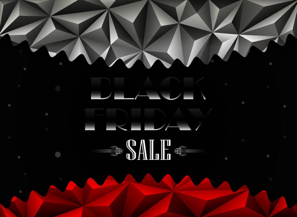 Black Friday sale polygonal background Free Vector