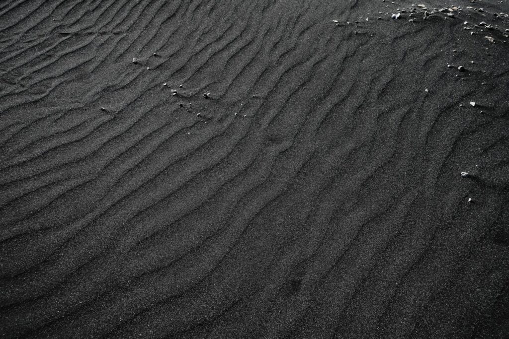 Black Sand Beach Free Photo