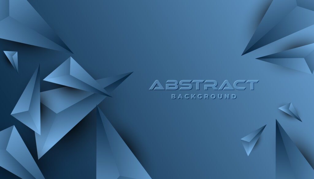 Blue Abstract 3D Paper Shapes Background Free Vector