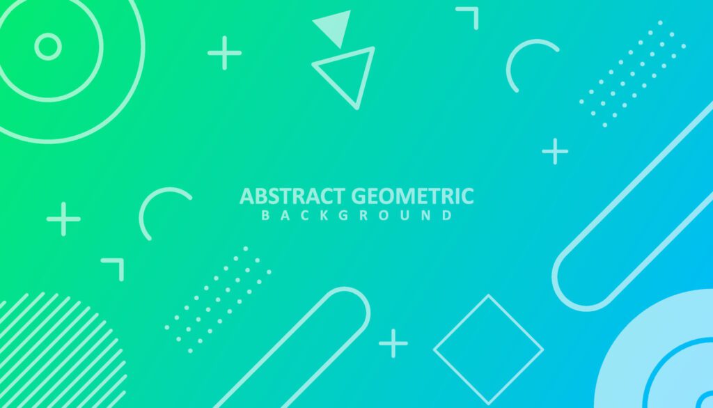 Blue and green geometric background design Free Vector and Free SVG