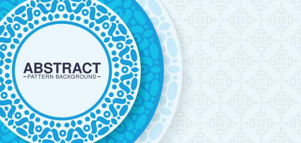 blue circle pattern background design Free Vector