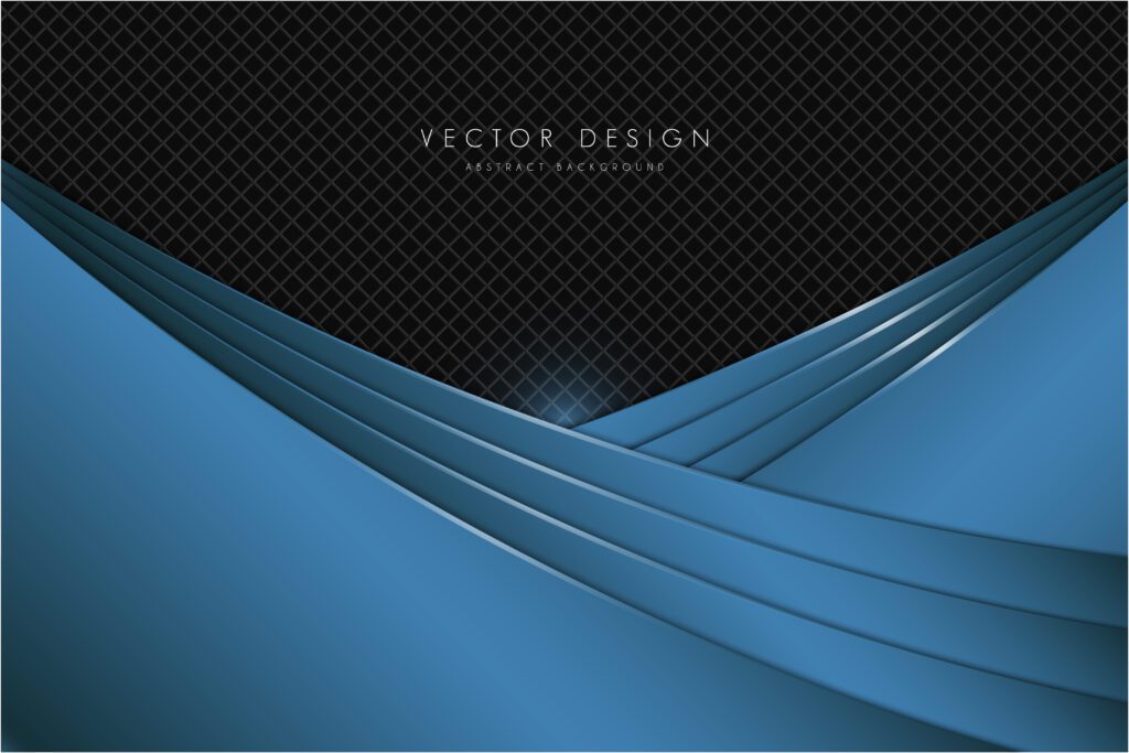 Blue metallic background with dark space Free Vector