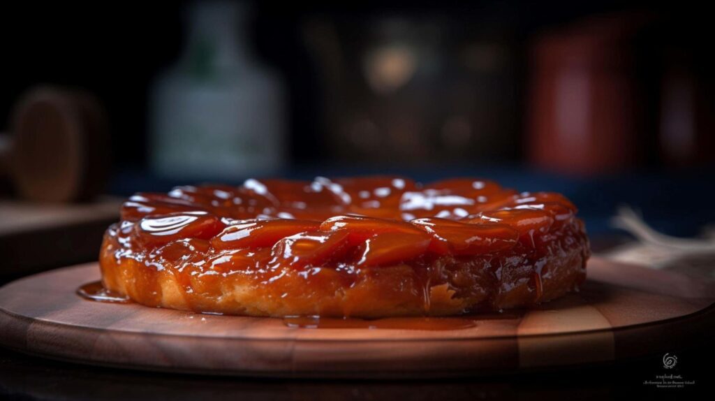 Bluewing a perfect food-photography of a tatin tart perfectly generated with ai Stock Free