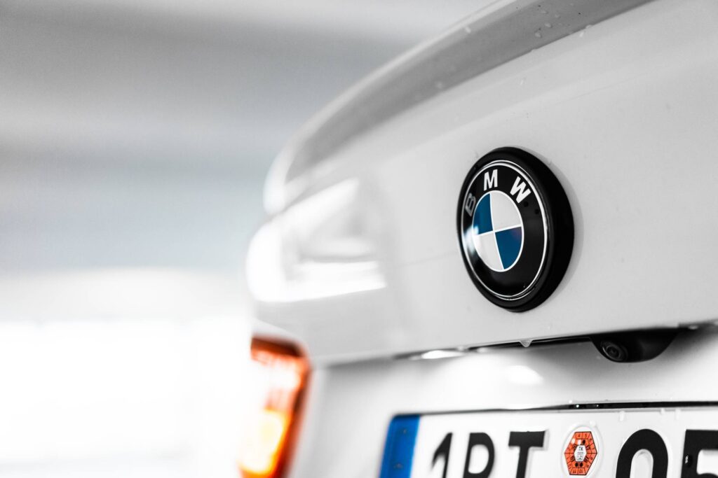 BMW Logo Emblem on Trunk Free Photo