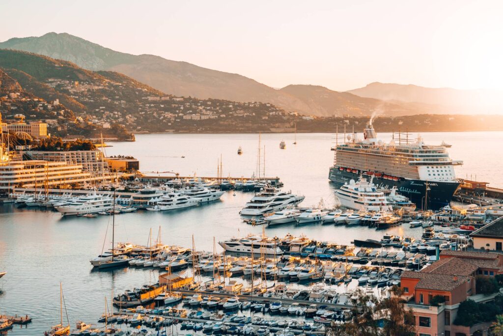 Boats and Ships in Monaco Harbor Free Photo