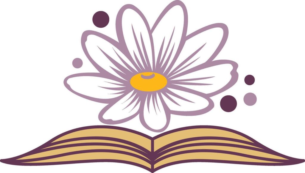 Book flower logo design icon Stock Free