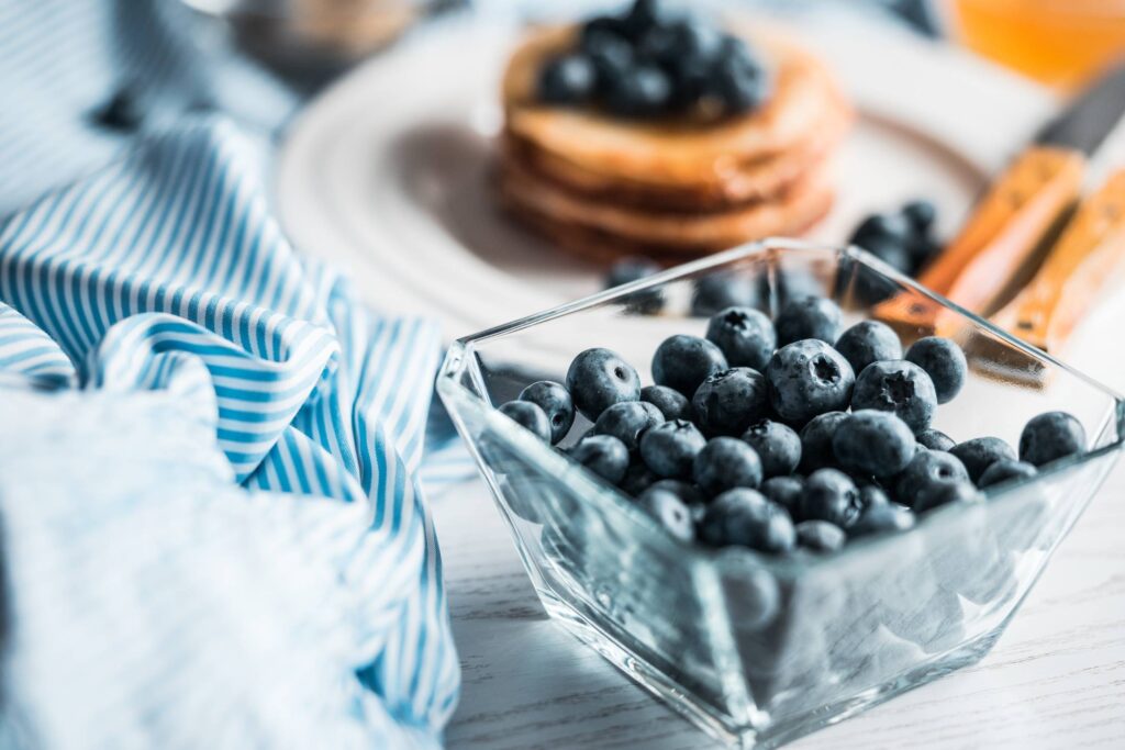 Bowl of Blueberries Free Photo