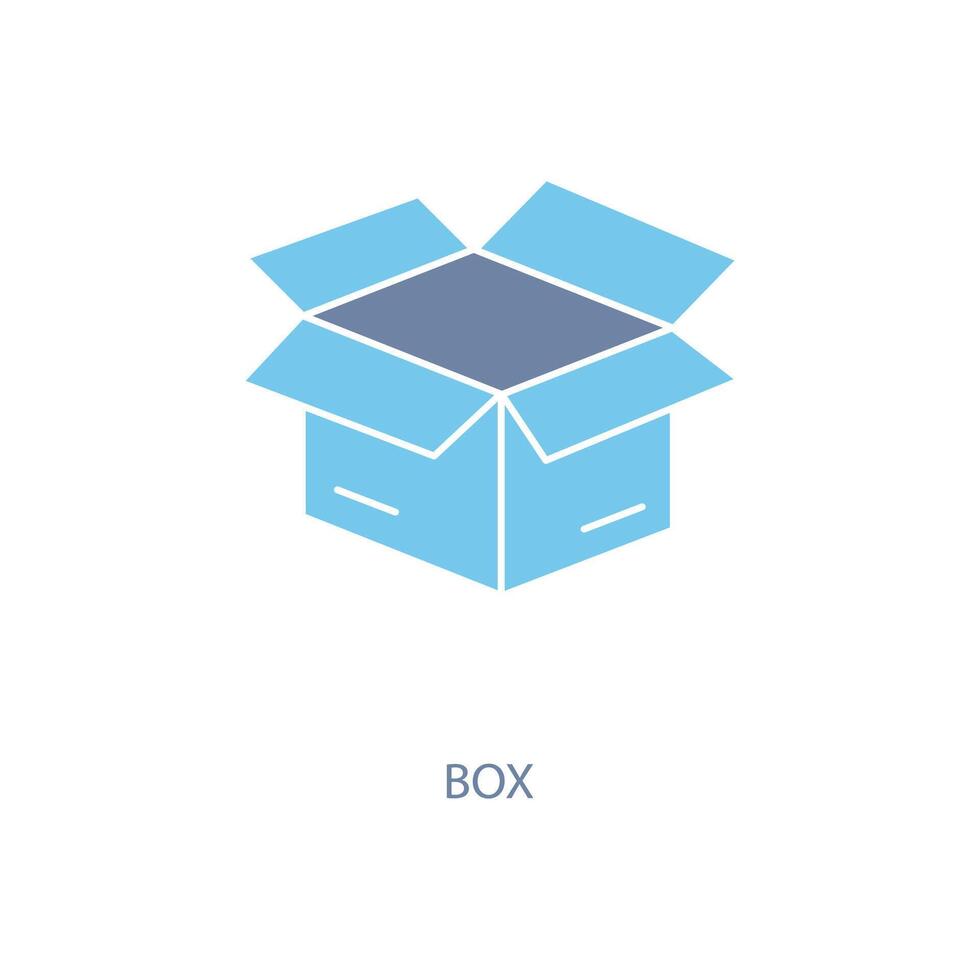 box concept line icon. Simple element illustration. box concept outline symbol design. Stock Free