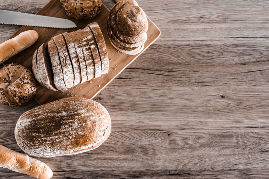 Bread and Baked Goods with Place for Text Free Photo