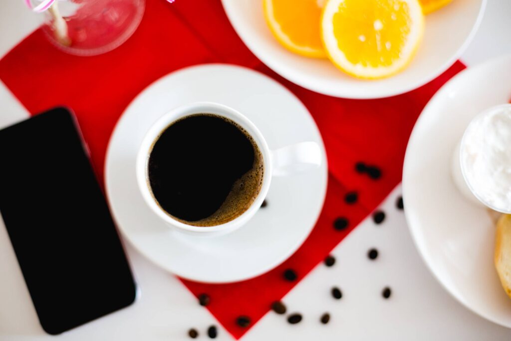 Breakfast Tray with Cup of Coffee Free Photo