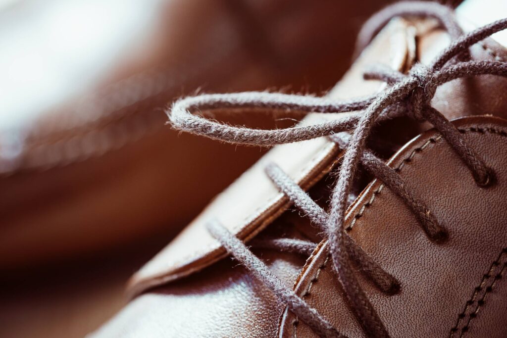 Brown Leather Shoes Shoelaces Close Up Free Photo