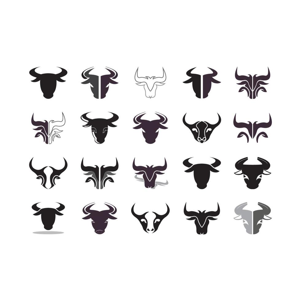 Bull head logo vector icon Stock Free