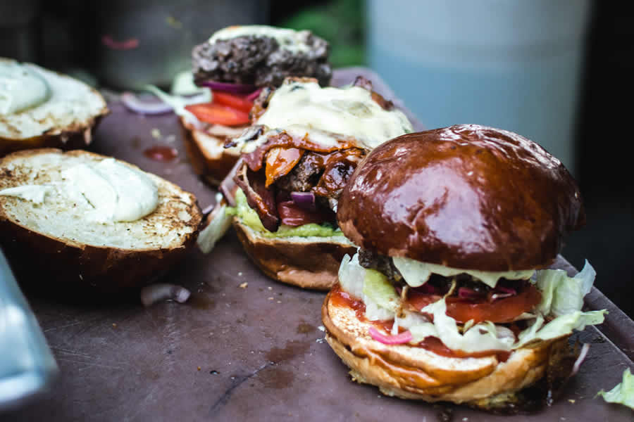 Preparing Burger Free Stock HD Photo