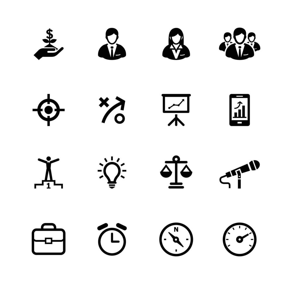 Business Icons and Finance Icons with White Background Stock Free