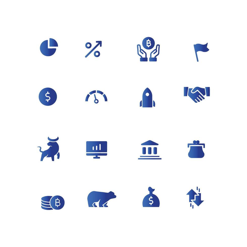 business investment icon set Stock Free