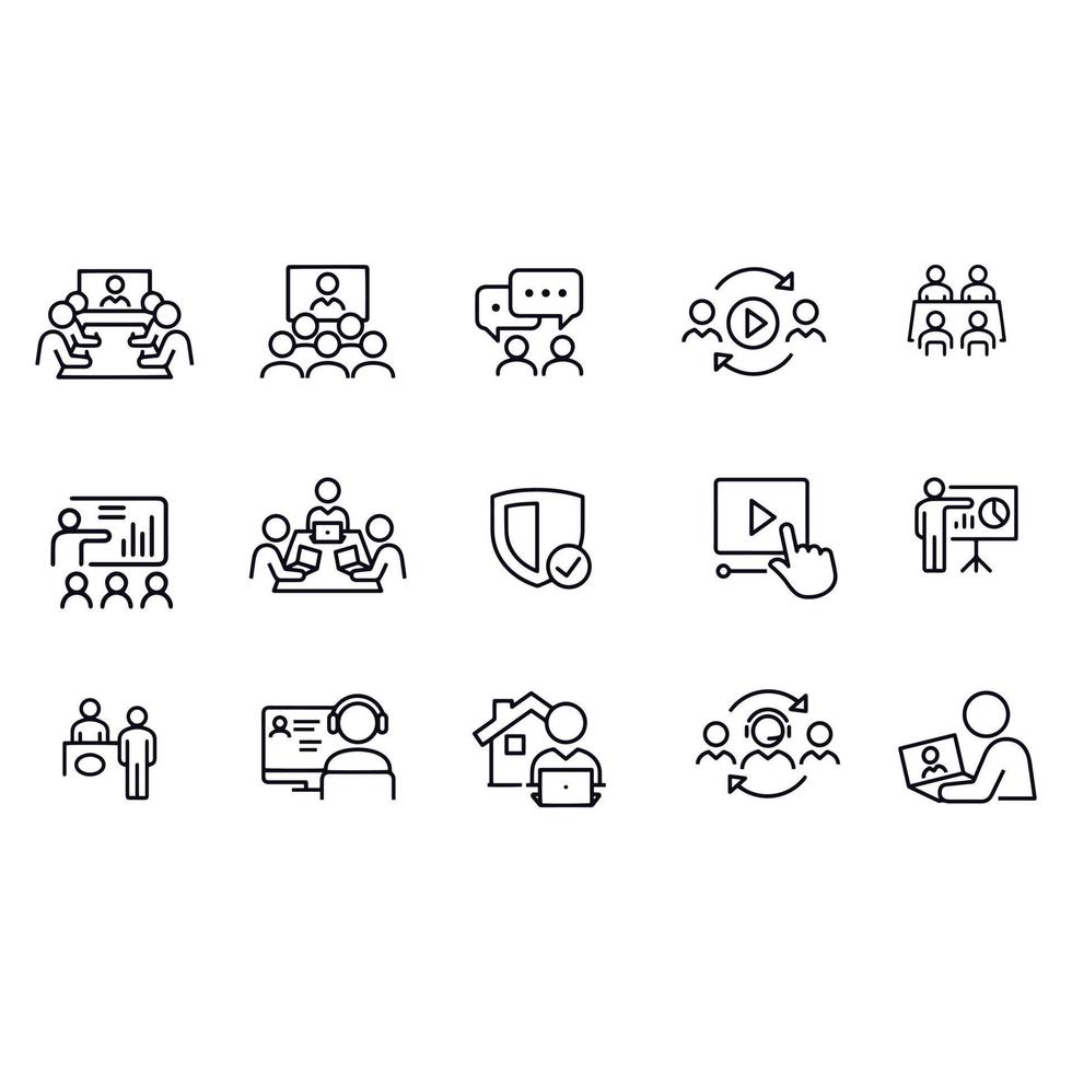 business meeting icons vector design Stock Free