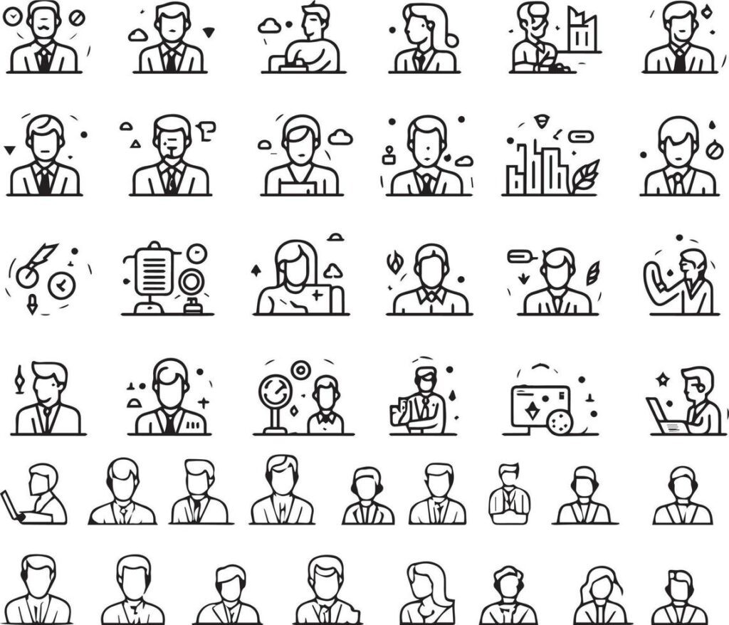 Business People Icon Pack Stock Free