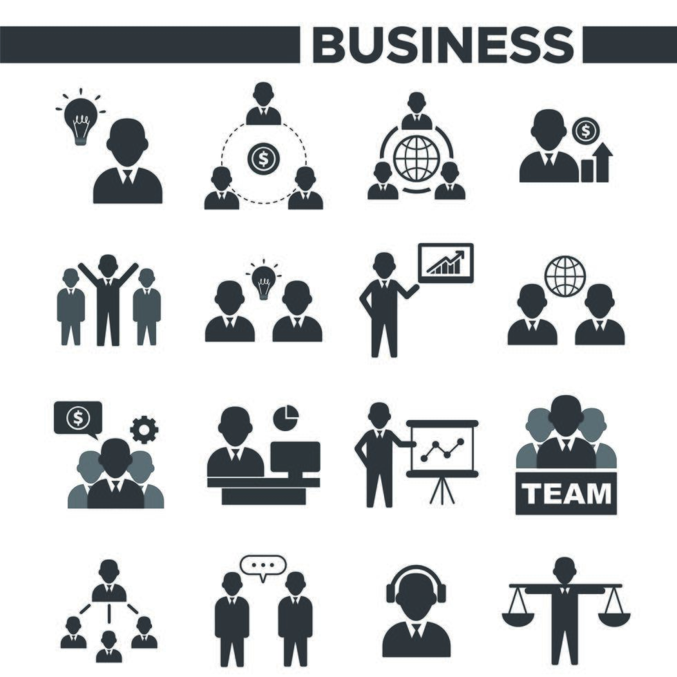 Business People Icons Set Stock Free