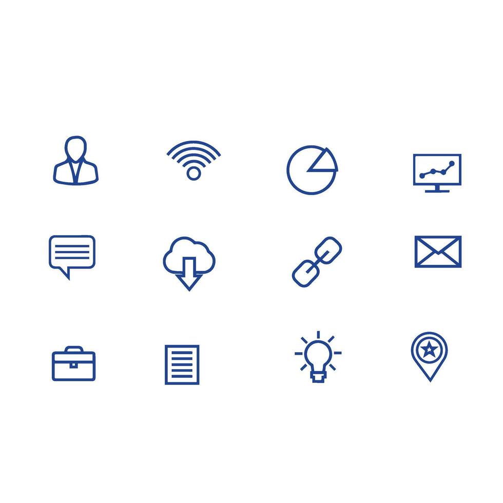 Business set icon Stock Free