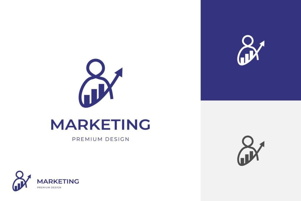 business success People Check Logo design. people analysis element design idea. business marketing logo icon design Stock Free