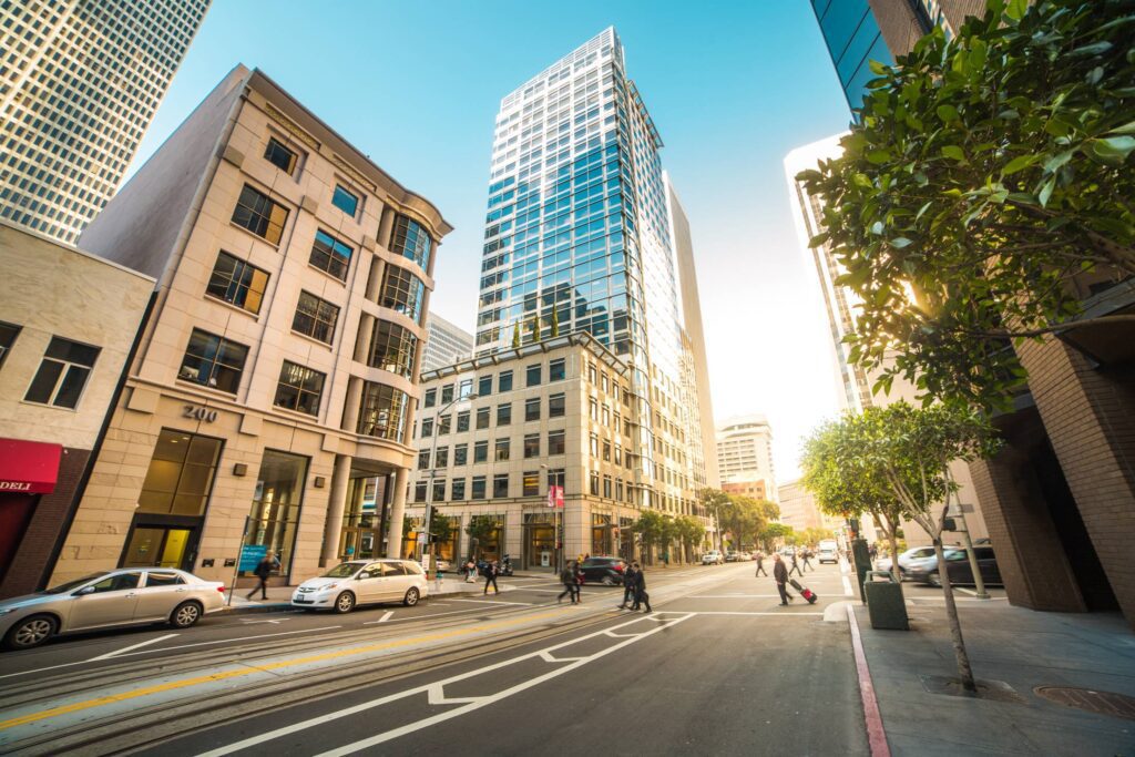 Busy Street in the Center of San Francisco Free Photo