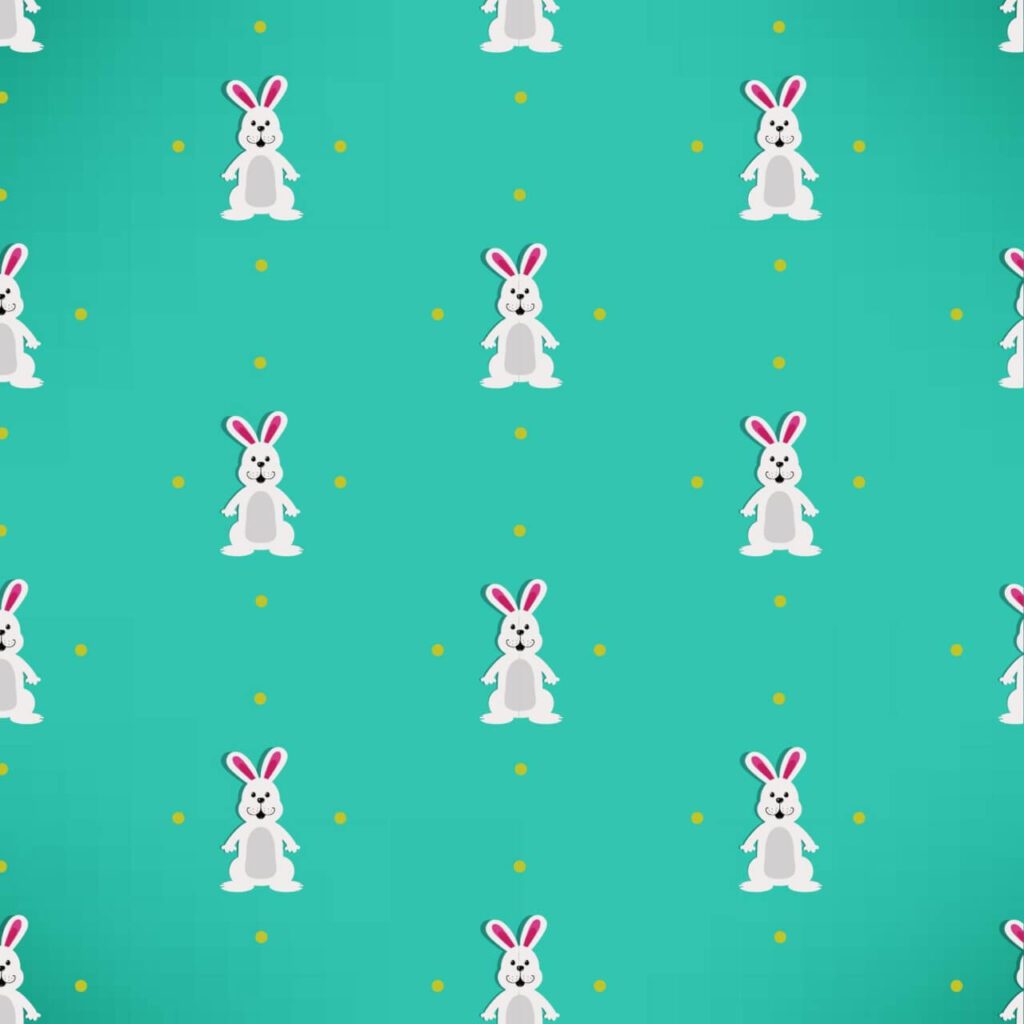 Easter pattern with rabbits