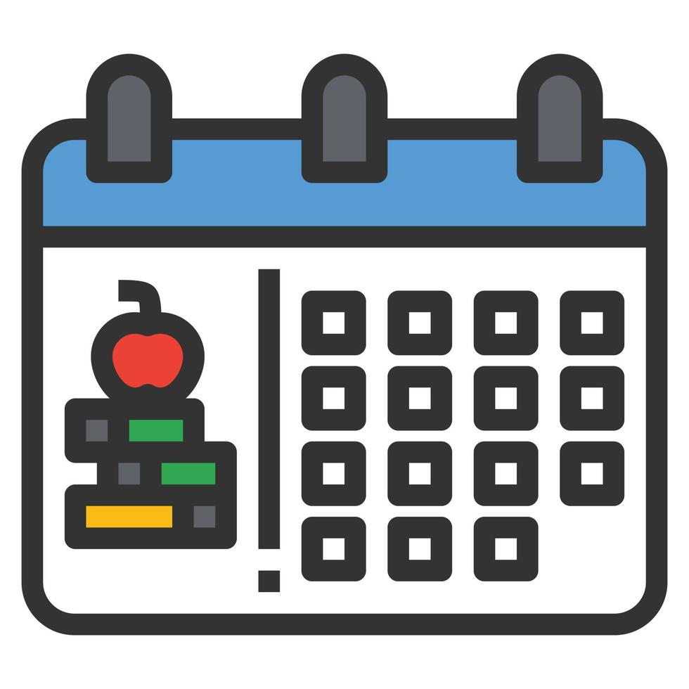 Calendar education icon vector Stock Free