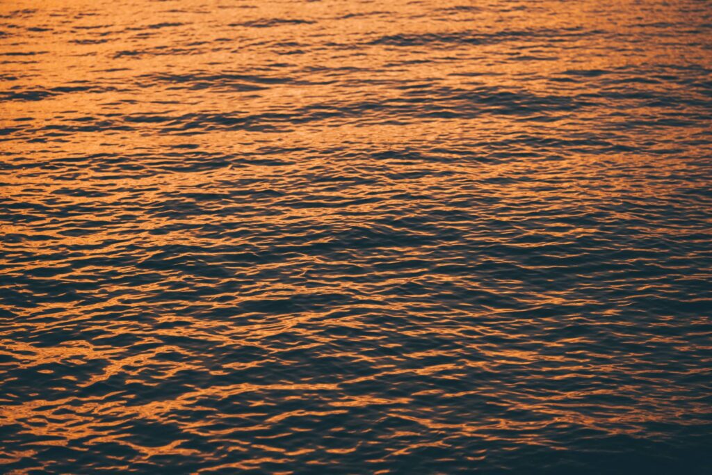 Calm Sea During Sunset Free Photo