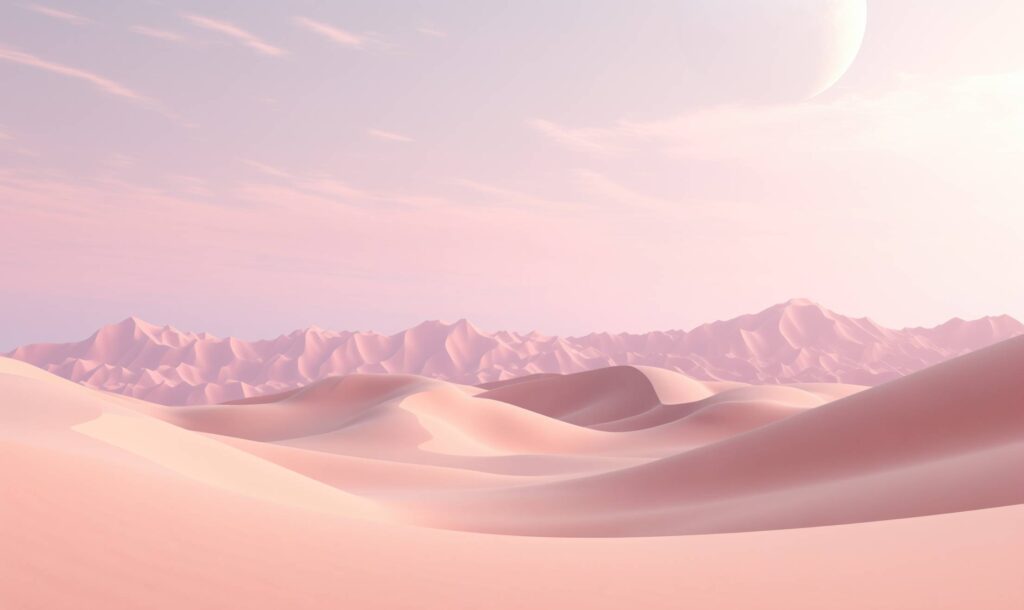 Calming Scenery of Pink Desert Dunes Stock Free