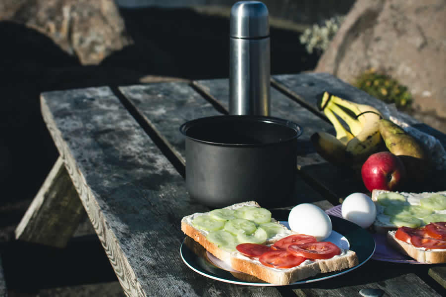 Camping Breakfast Free Stock HD Photo