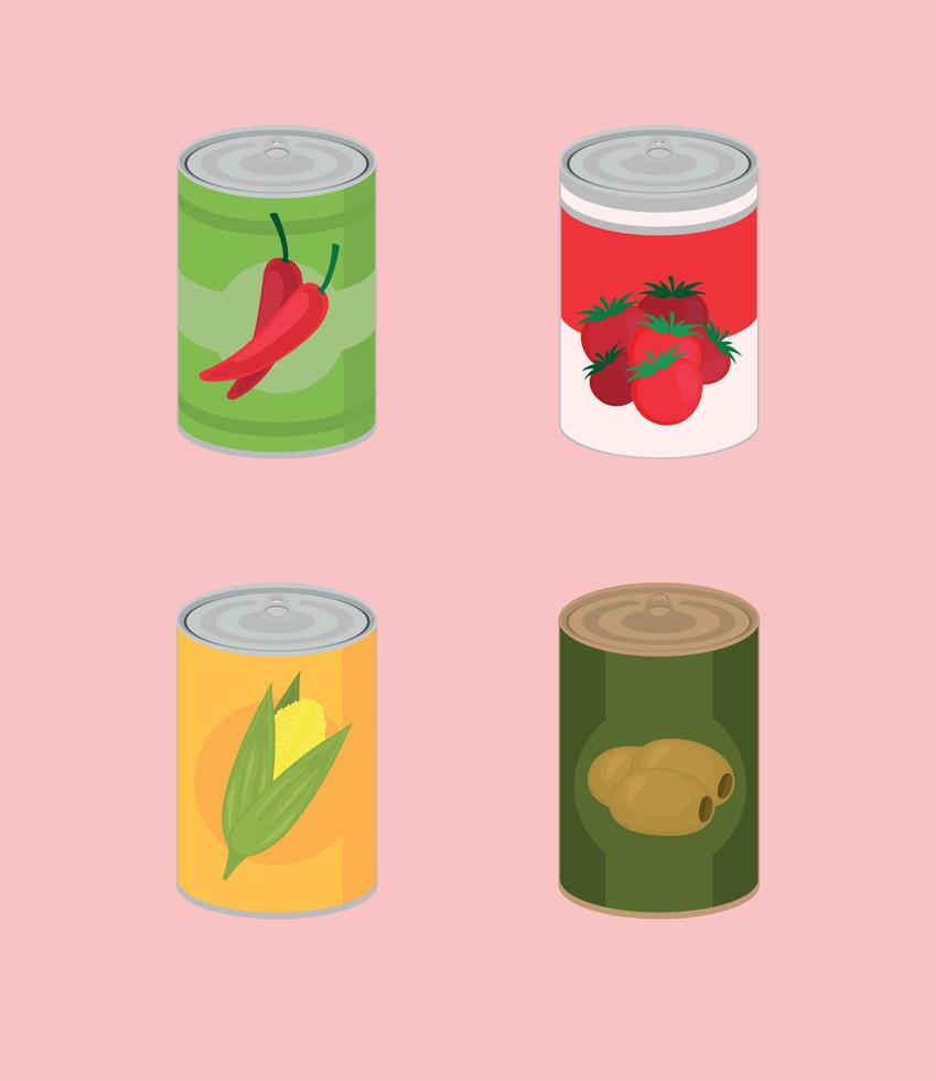 canned food icons Stock Free