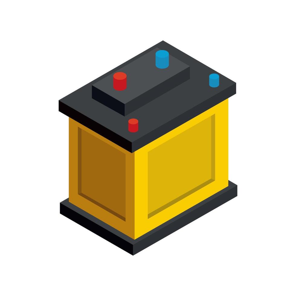 Car Battery Icon On White Background Stock Free