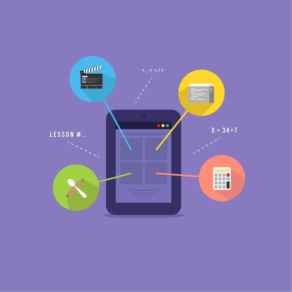 E-learning platform illustration