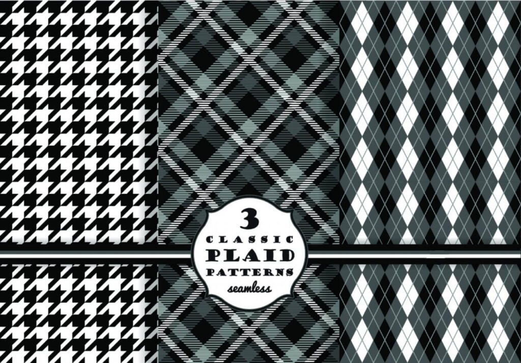 Set of classic plaid patterns