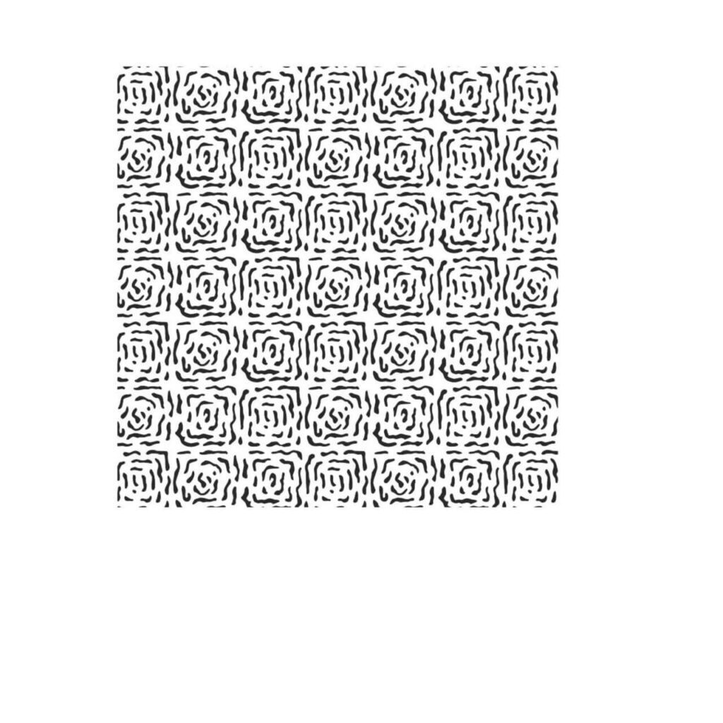 Modern Hand Drawn Square Black and White Pattern