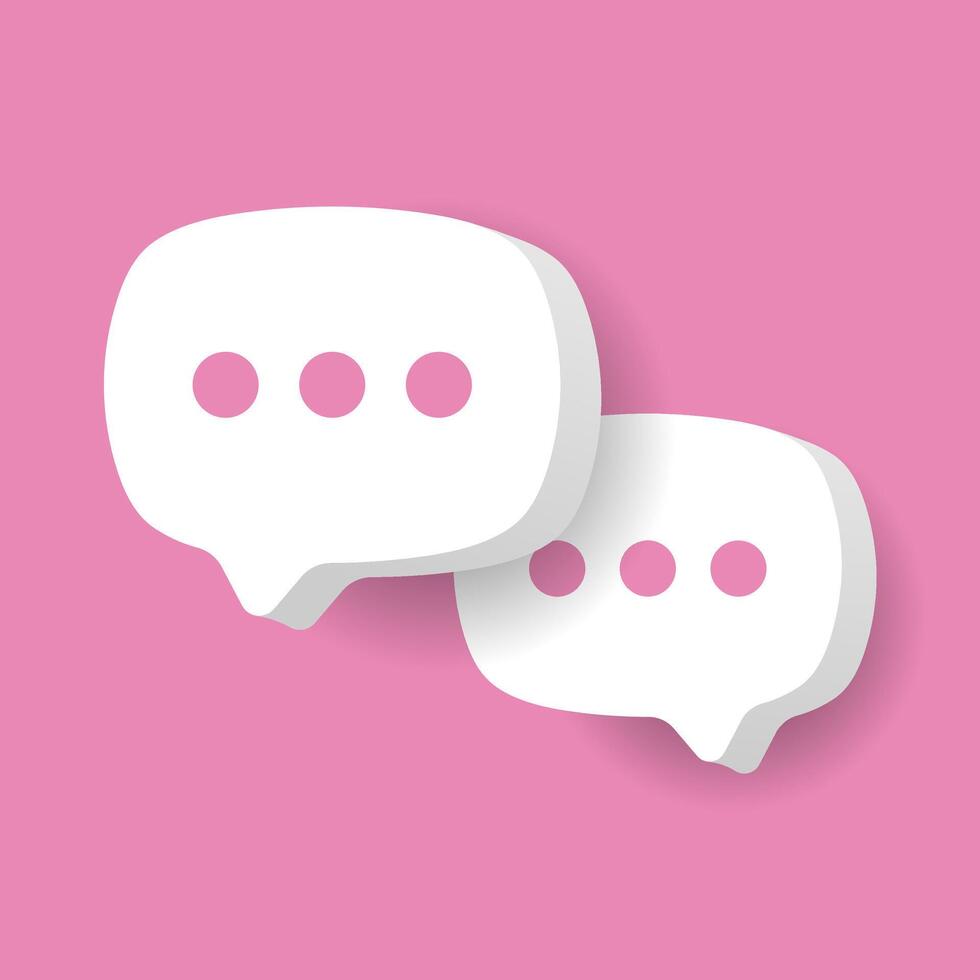 Chat bubble 3d icon Stock Free