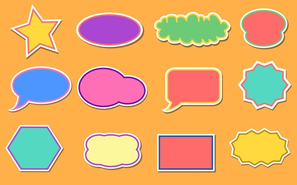 Chatting box, message box communication, dialogue bubbles – realistic icon set. free Vector illustration Stock Free