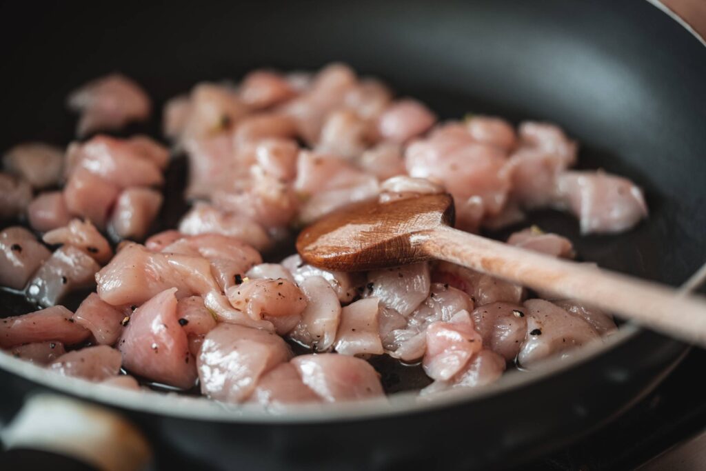 Chicken Meat in a Pan Free Photo