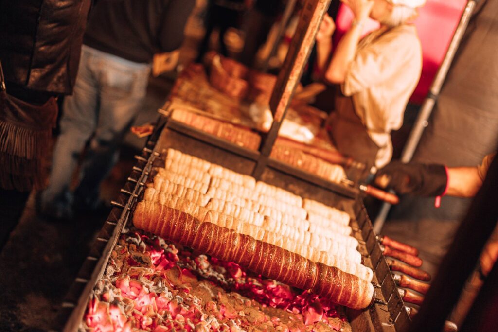 Chimney Cake on a Christmas Market Free Photo