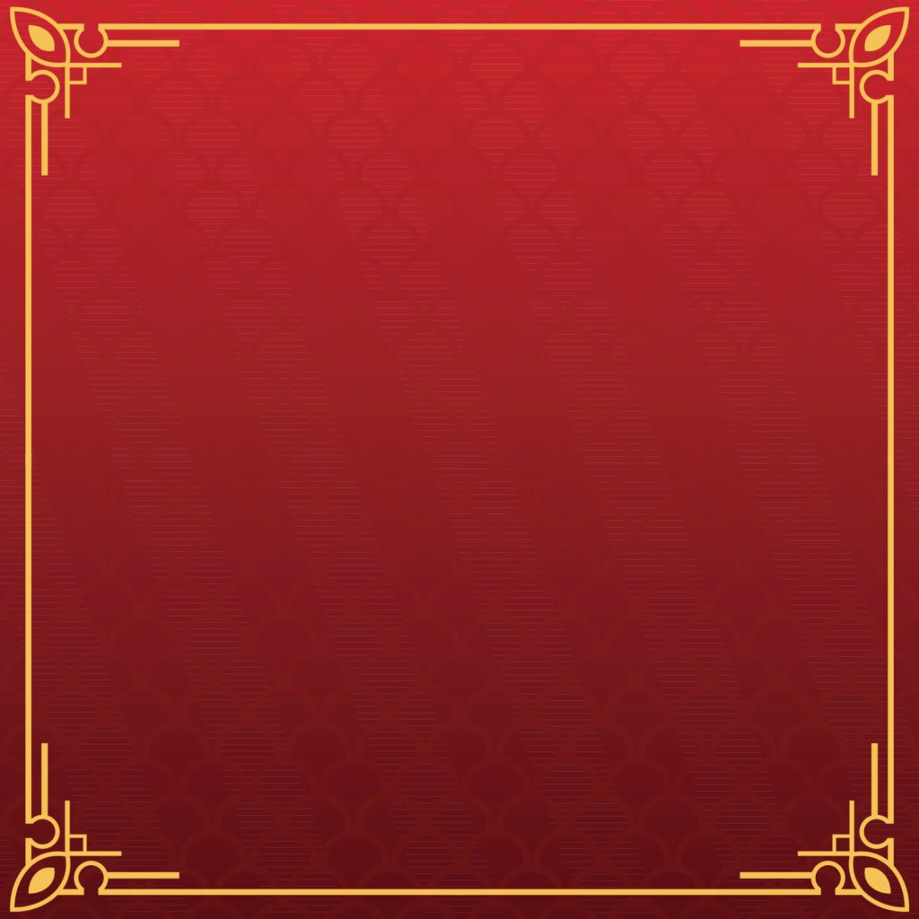 Chinese frame background. Red and yellow gold. Vector illustration Free Vector