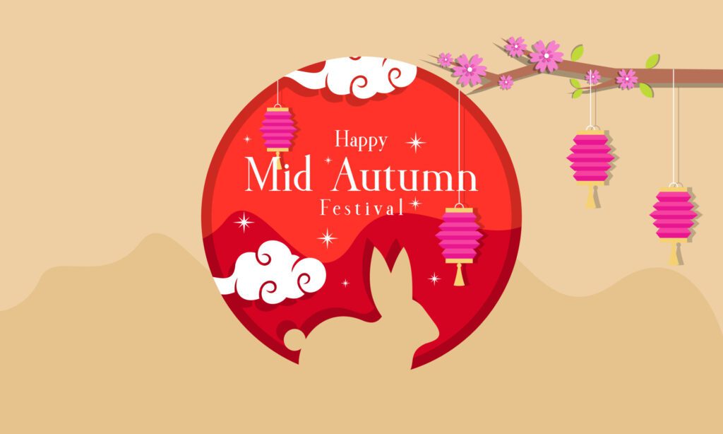 Chinese Mid Autumn Festival Background Vector Free Vector