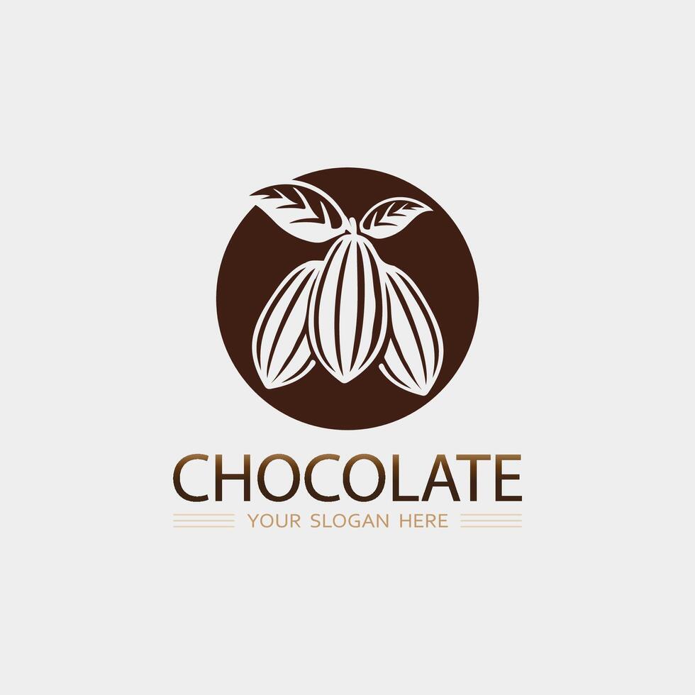 Chocolate and Cocoa logo icon design illustration Stock Free