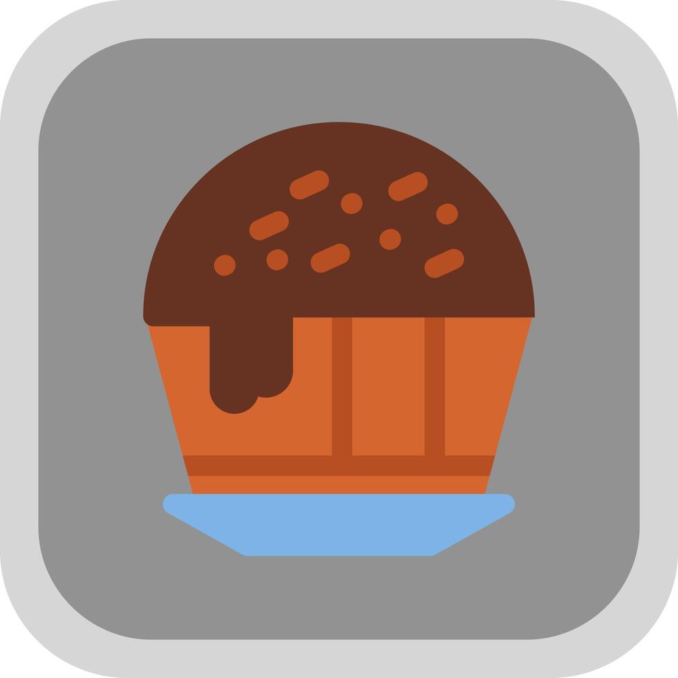 Chocolate Cupcake Vector Icon Design Stock Free