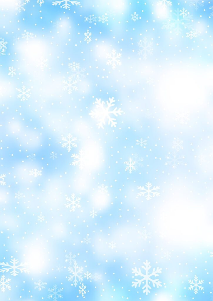 Christmas background with falling snowflakes design Free Vector