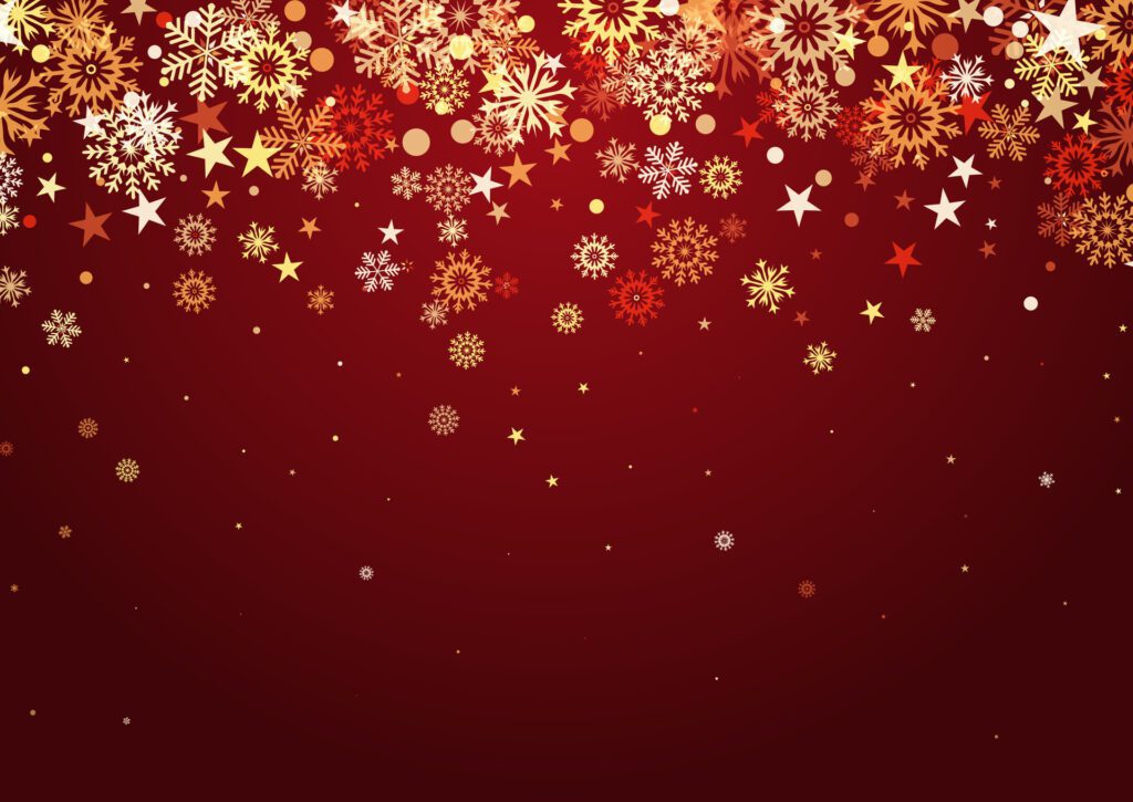 Christmas background with snowflakes and stars Free Vector