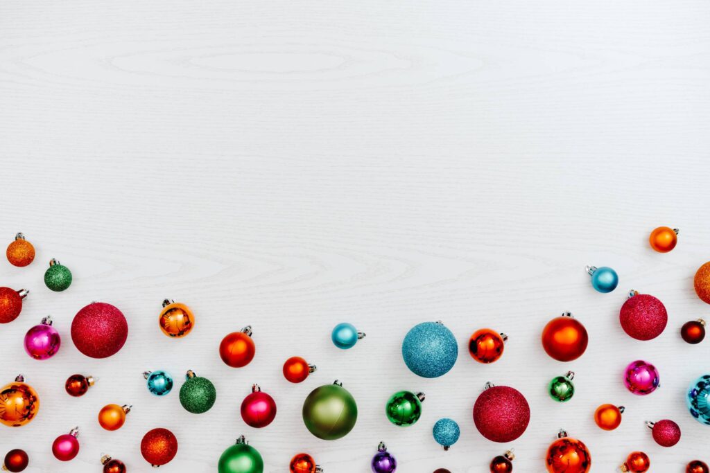 Christmas Balls Background Free Photo